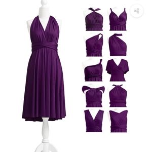 Purple shirt infinity dress